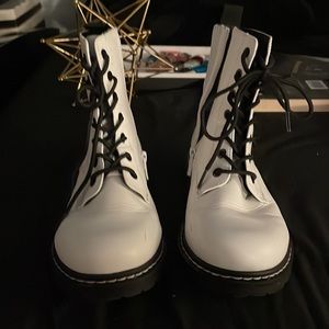 Torrid White Combat Boots